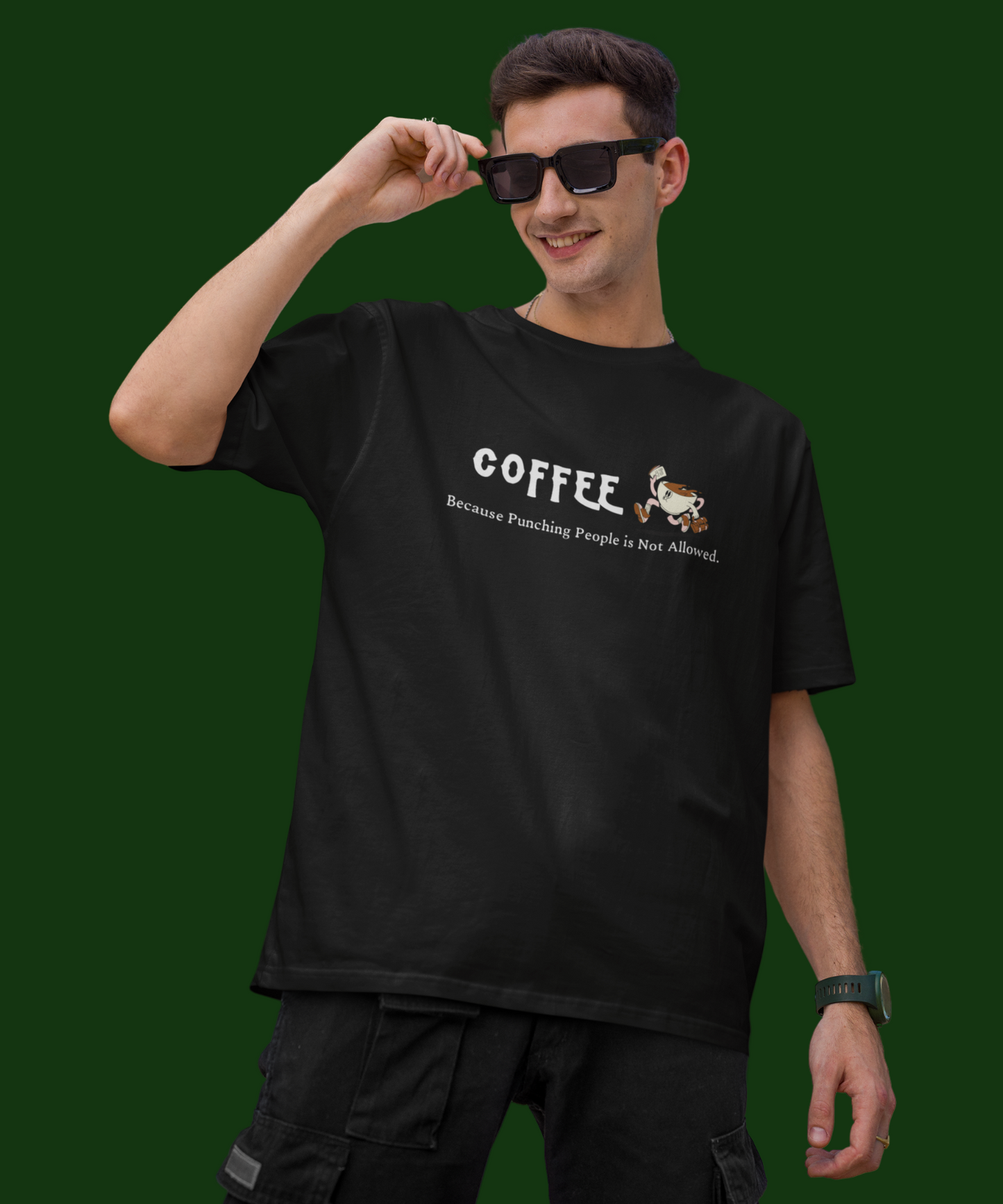 Coffee : Unisex Oversized T-Shirt