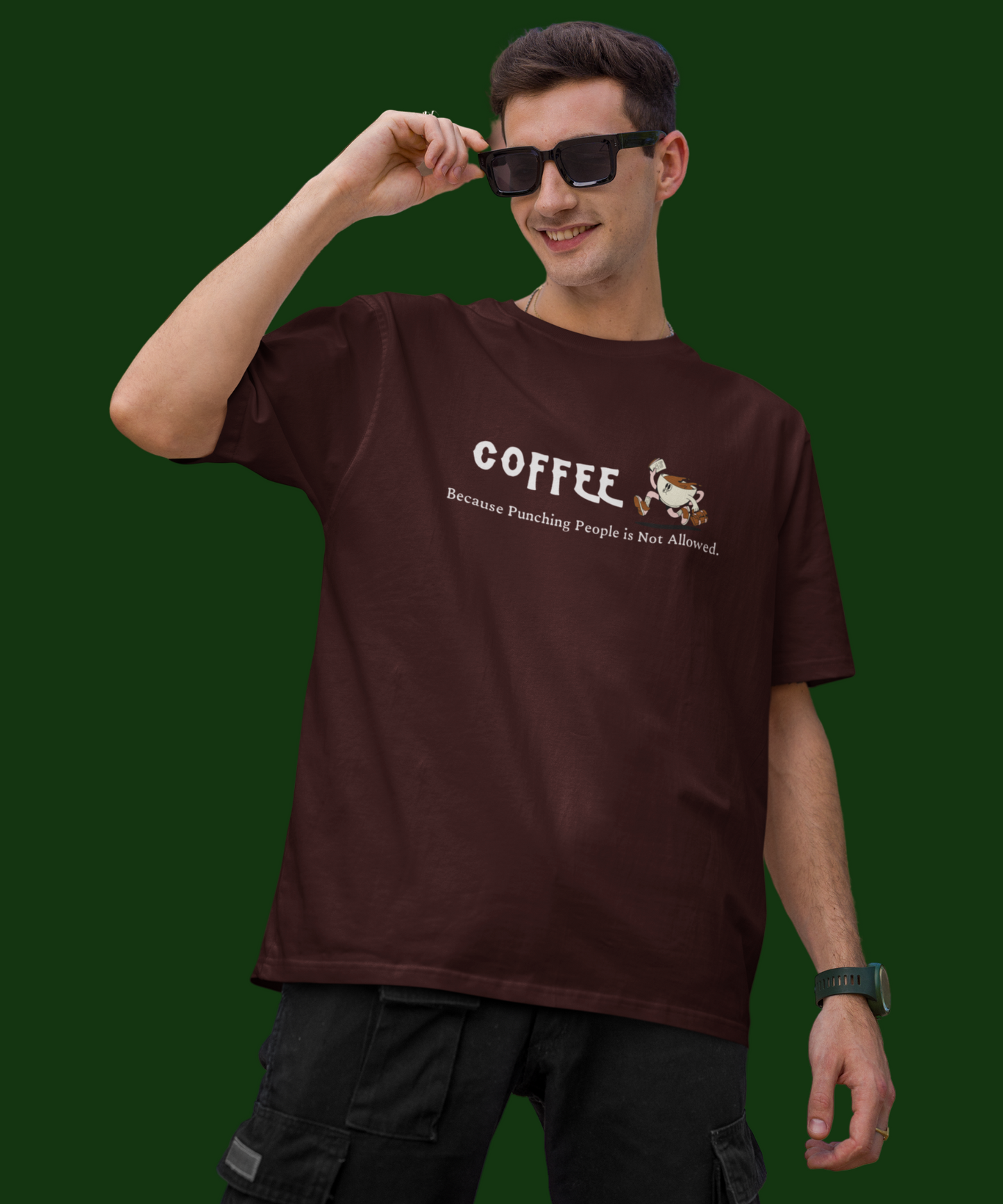 Coffee : Unisex Oversized T-Shirt