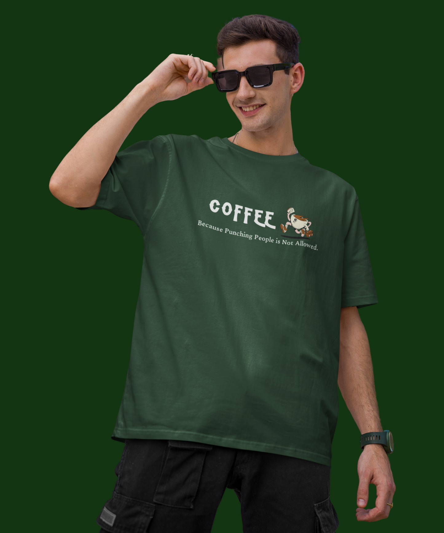 Coffee : Unisex Oversized T-Shirt