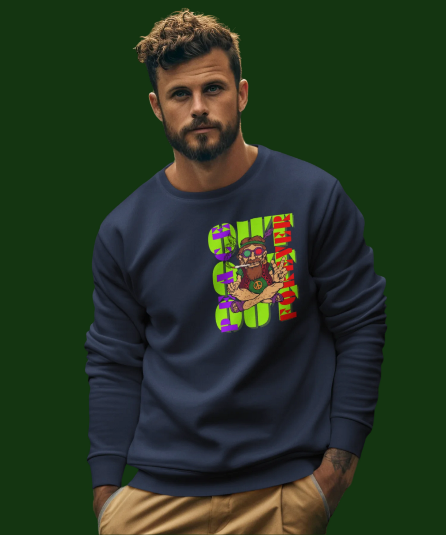 Peace Out : Sweatshirt Navy