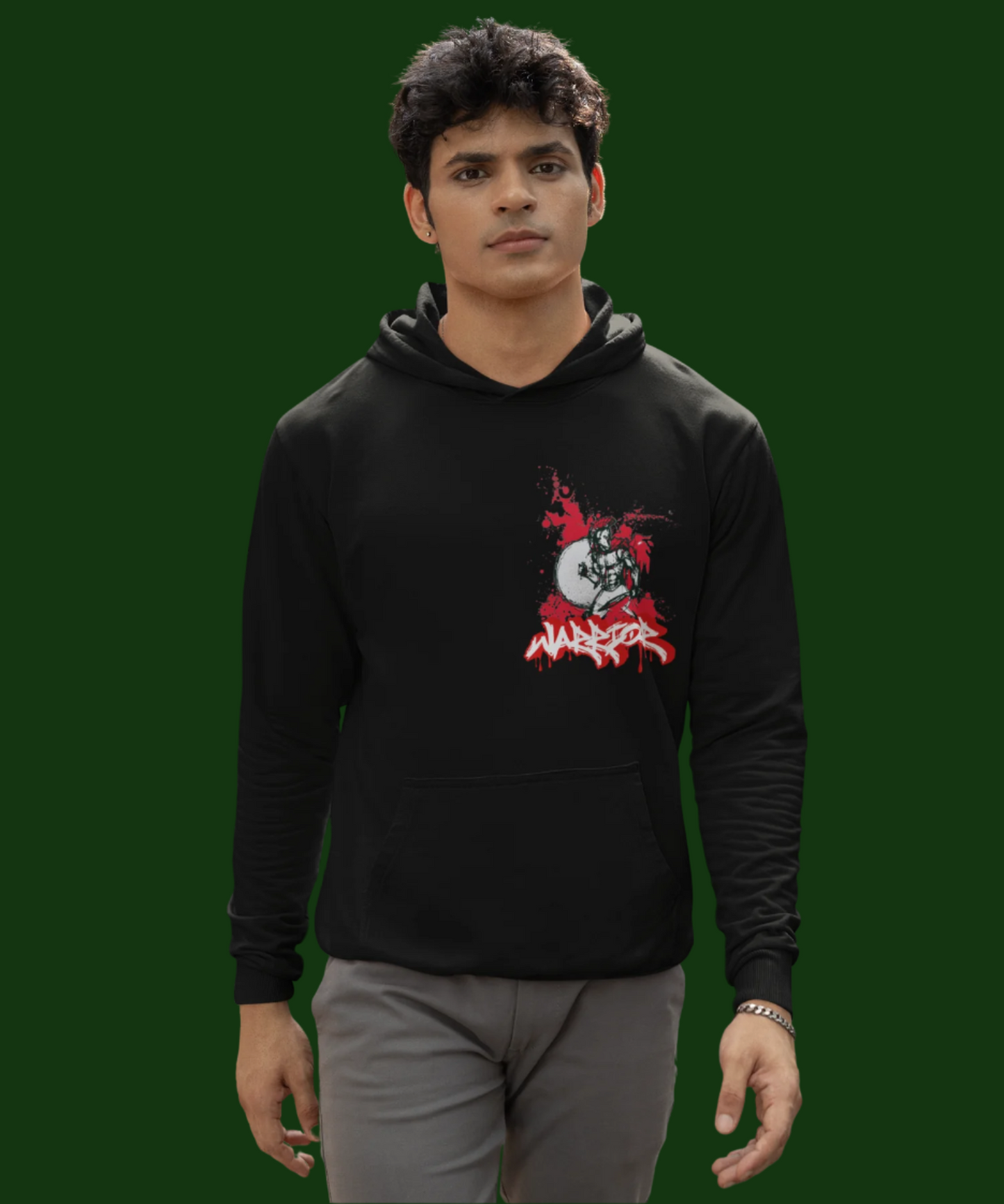 Warrior : Hooded Sweatshirt Black