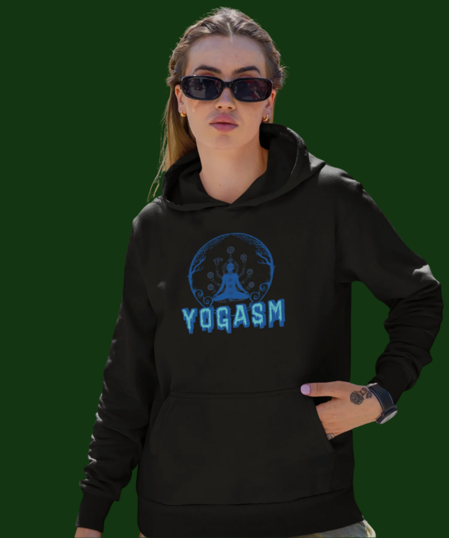 Yogasm : Hooded Sweatshirt Black