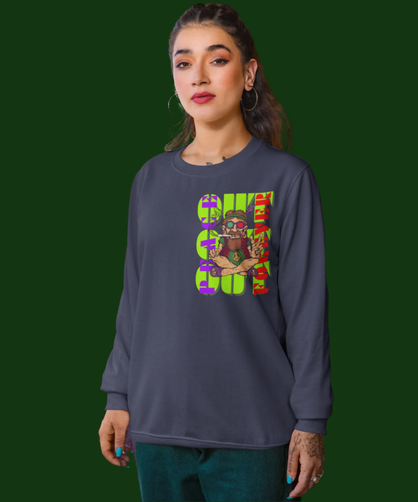 Peace Out : Sweatshirt Navy