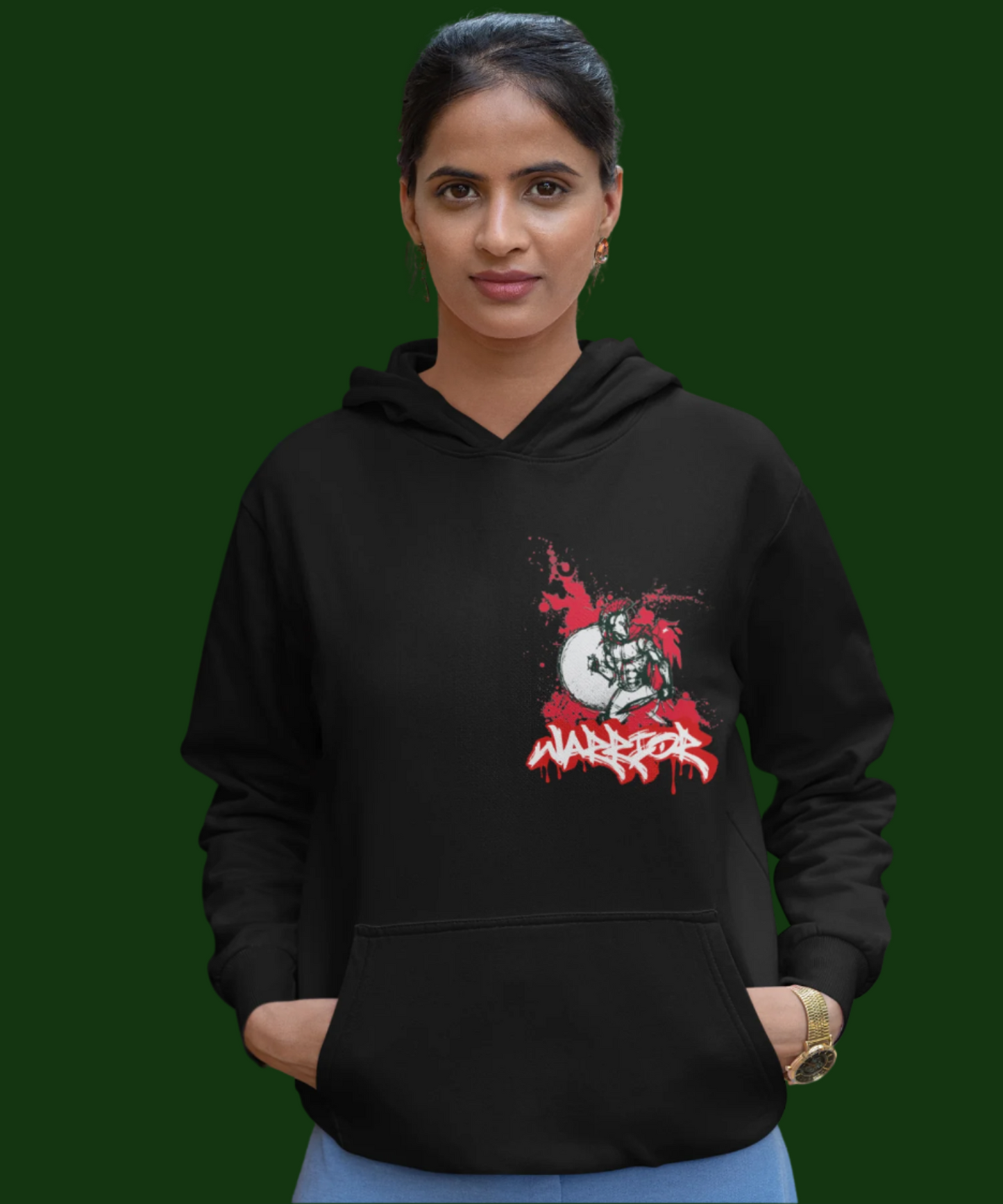 Warrior : Hooded Sweatshirt Black