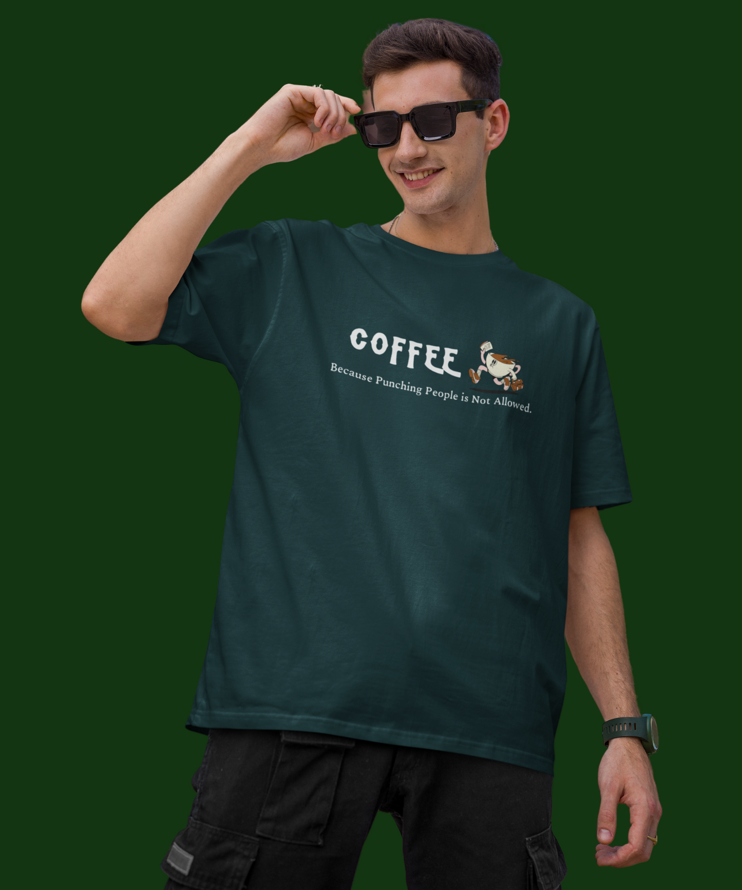 Coffee : Unisex Oversized T-Shirt