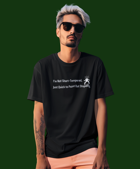 Short Tempered : Unisex Oversized T-Shirt