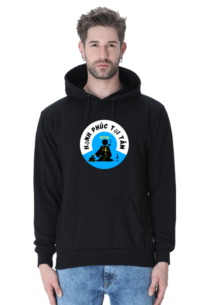 Hạnh phúc tại tâm : Hooded Sweatshirt Black