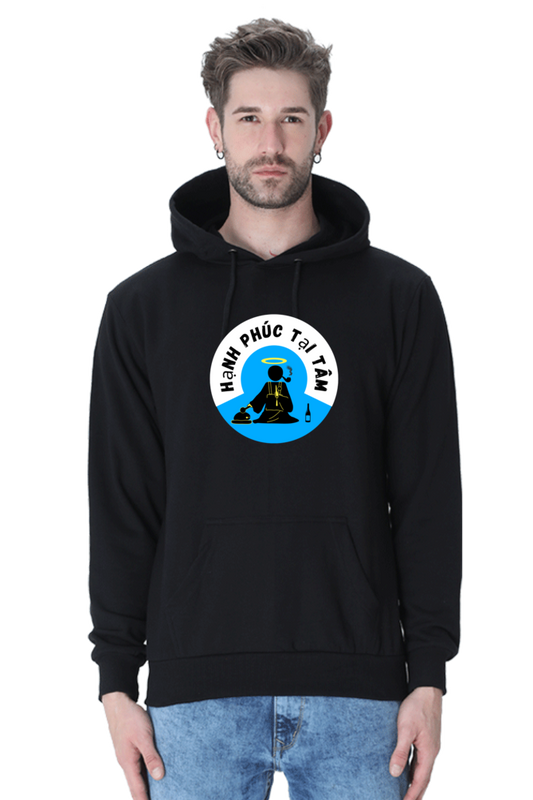 Hạnh phúc tại tâm : Hooded Sweatshirt Black