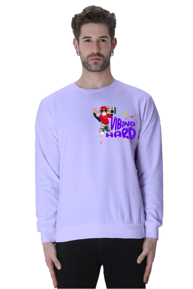 Vibing Hard : Sweatshirt Lavender