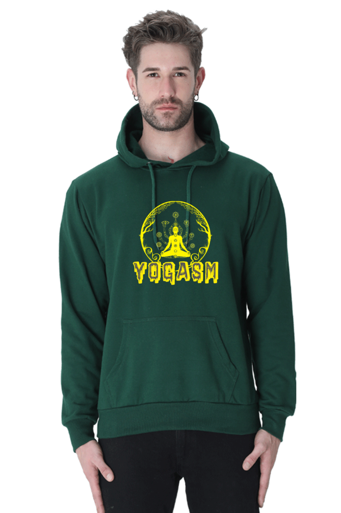 Yogasm : Hooded Sweatshirt Bottle Green