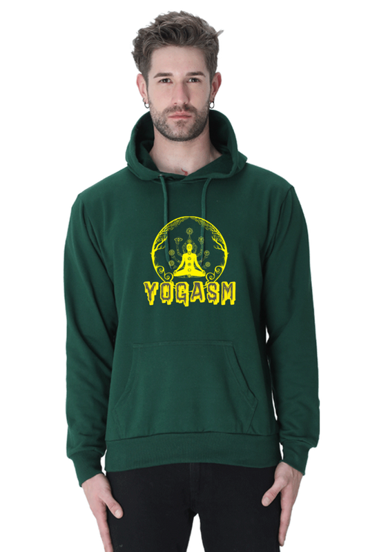 Yogasm : Hooded Sweatshirt Bottle Green